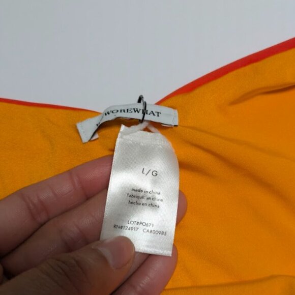 Weworewhat Delilah Bikini Bottom Sz. Large- Gradient Pink Orange - Picture 3 of 6